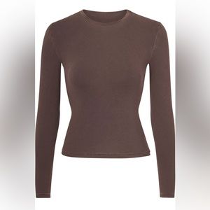 SKIMS long sleeve crop top